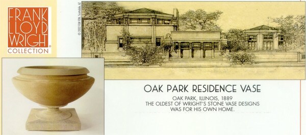 Replica Oak Park Residence Vase Small by Frank Lloyd Wright